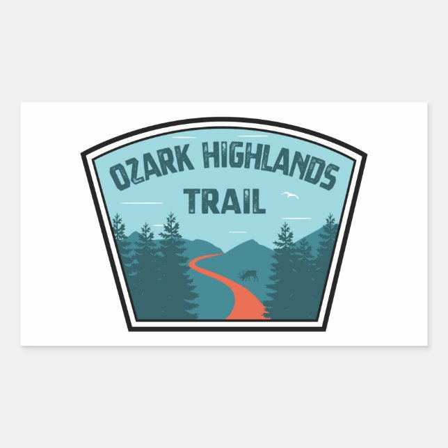 Ozark Highlands Trail Rectangular Sticker (Front)