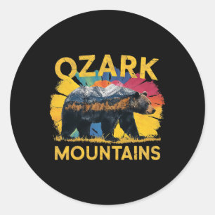 Ozark Mountains Arkansas Bear Nature Hiking Campin Classic Round Sticker