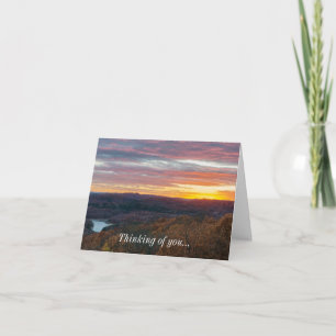 Ozark Mountains Autumn Sunset Thinking Of You Card