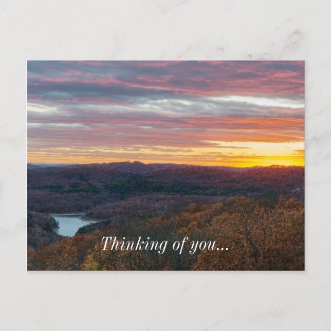 Ozark Mountains Autumn Sunset Thinking Of You Postcard (Front)