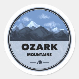 Ozark Mountains Camping Classic Round Sticker