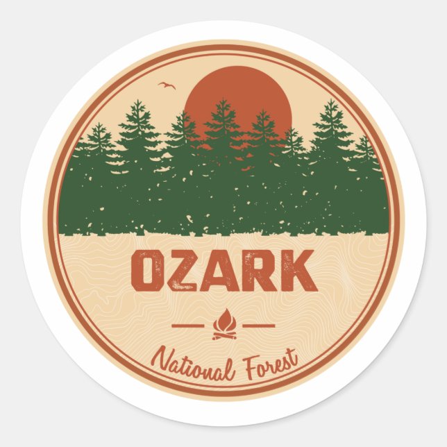 Ozark National Forest Classic Round Sticker (Front)
