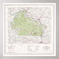 Ozark National Forest Map (1972) Arkansas Woodland
