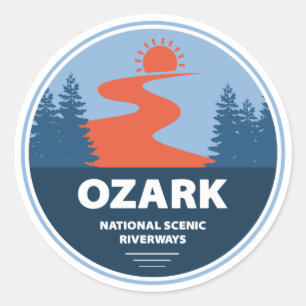 Ozark National Scenic Riverways Classic Round Sticker