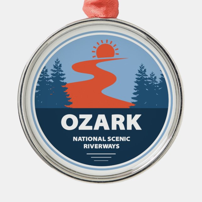 Ozark National Scenic Riverways Metal Tree Decoration (Front)