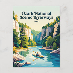 Ozark National Scenic Riverways USA Postcard