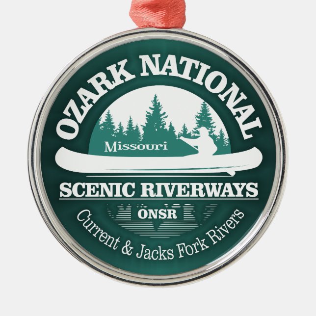 Ozark National Scenic Waterways (CT) Metal Tree Decoration (Front)