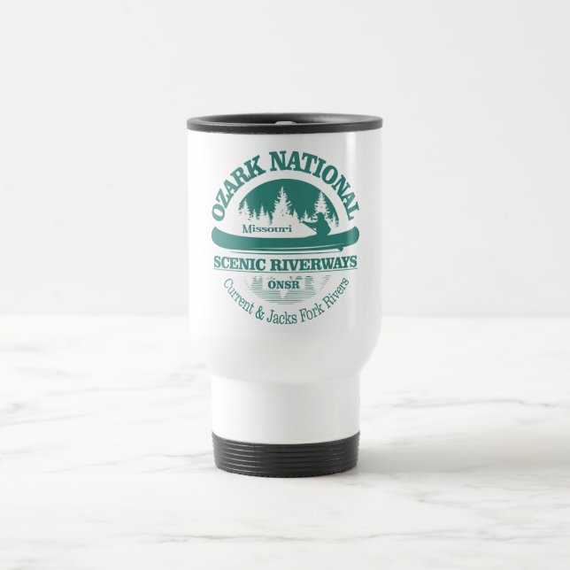 Ozark National Scenic Waterways (CT) Travel Mug (Center)