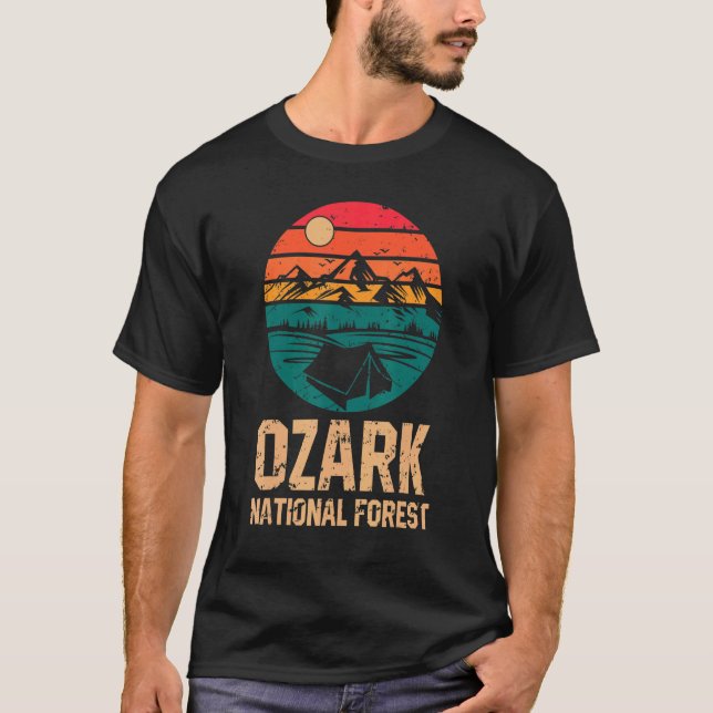 Ozark Retro Mountains Arkansas AR Hiking US Women  T-Shirt (Front)
