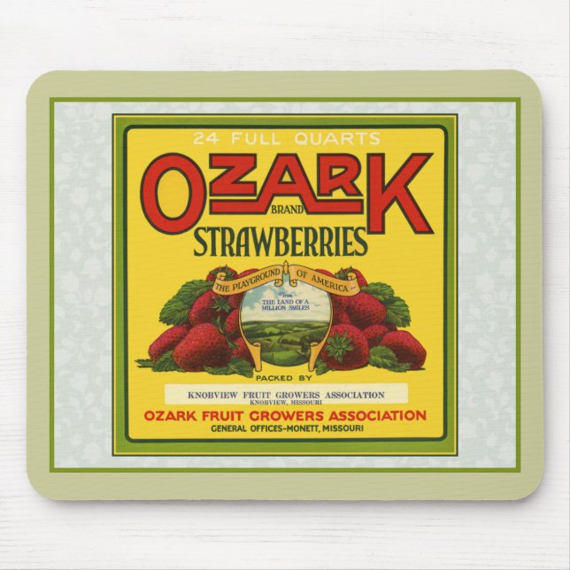 Ozark Strawberries Mouse Mat (Front)