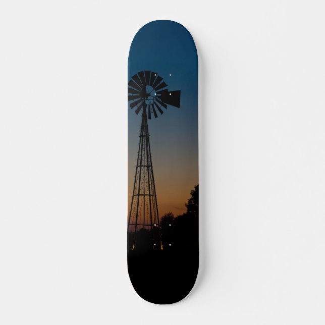 Ozark Sunset Windmill Skateboard (Front)
