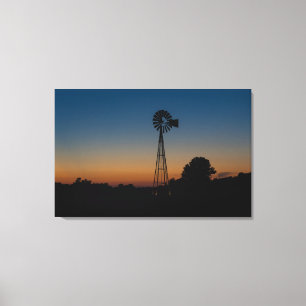 Ozark Windmill Sunset Canvas Print
