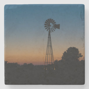 Ozark Windmill Sunset Stone Coaster