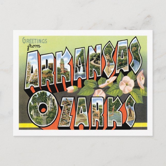 Ozarks Arkansas Travel US City Postcard (Front)
