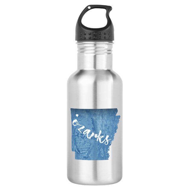 Ozarks, Arkansas Wood Grain 532 Ml Water Bottle (Front)