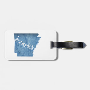 Ozarks, Arkansas Wood Grain Luggage Tag