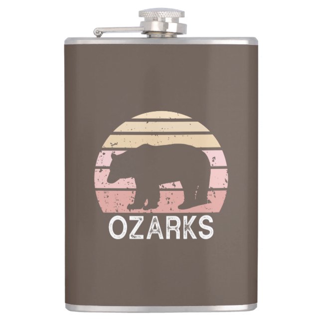 Ozarks Bear Hip Flask (Front)