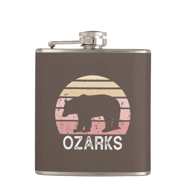Ozarks Bear Hip Flask (Front)
