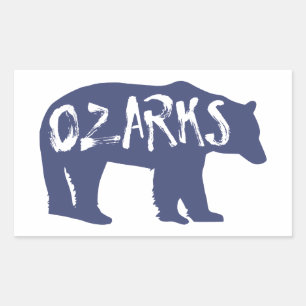 Ozarks Bear Rectangular Sticker