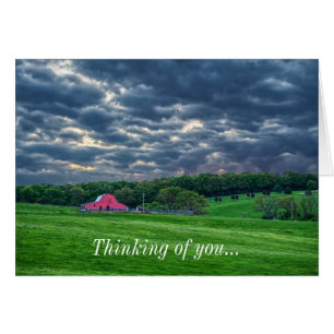 Ozarks Cloudy Farm Sunset Thinking Of You
