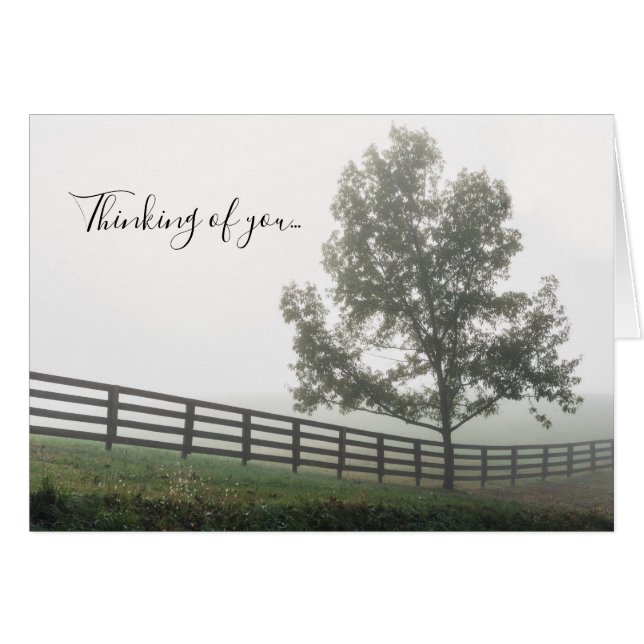 Ozarks Country Fog Thinking Of You Card (Front Horizontal)