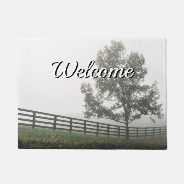 Ozarks Country Fog Welcome Doormat (Front)
