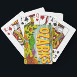 Ozarks Greeting Playing Cards<br><div class="desc">Colorful vintage postcard from the Ozarks repurposed!</div>