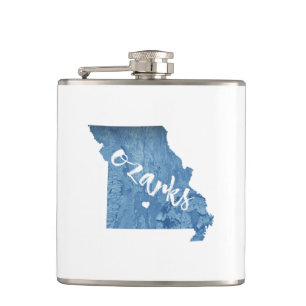 Ozarks, Missouri Wood Grain Hip Flask