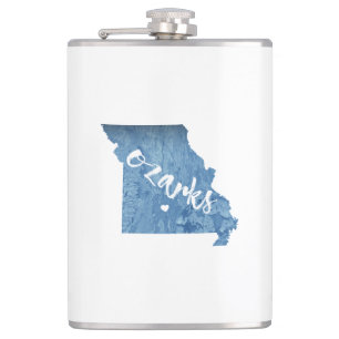 Ozarks, Missouri Wood Grain Hip Flask