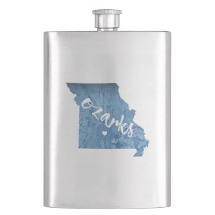 Ozarks, Missouri Wood Grain Hip Flask
