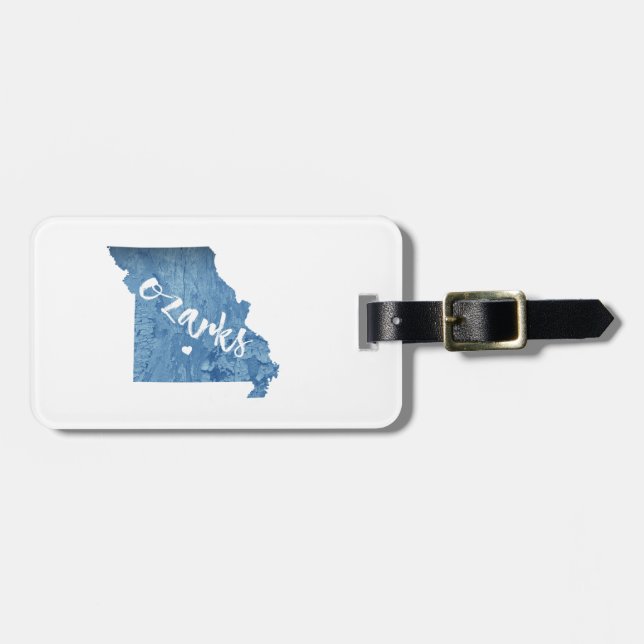 Ozarks, Missouri Wood Grain Luggage Tag (Front Horizontal)
