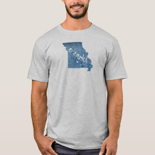 Ozarks, Missouri Wood Grain T-Shirt