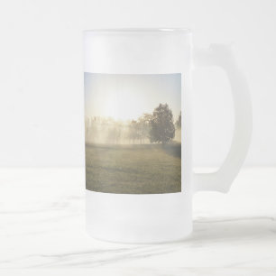 Ozarks Morning Fog Frosted Glass Beer Mug