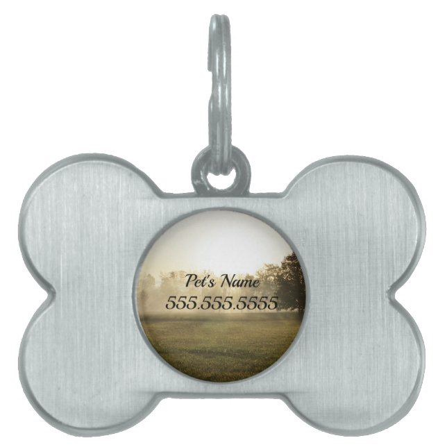 Ozarks Morning Fog Pet Name Tag (Front)