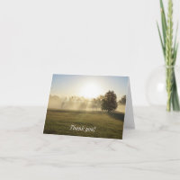 Ozarks Morning Fog Thank You Card
