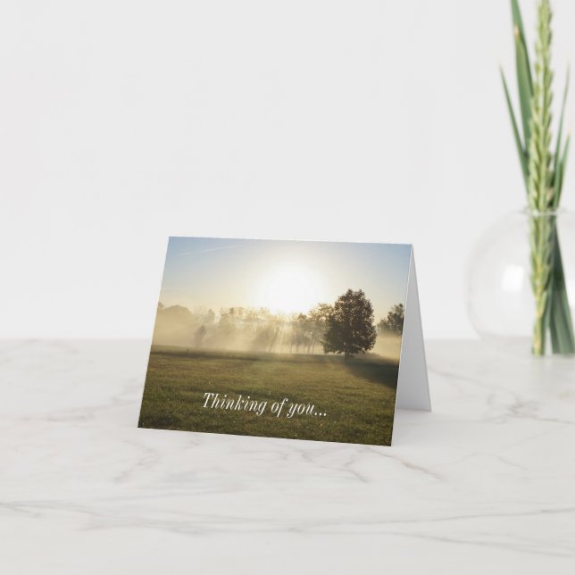 Ozarks Morning Fog Thinking Of You Card (Front)