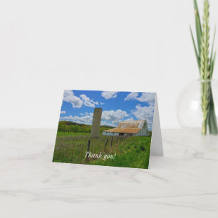 Ozarks Old Barn and Silo Thank You Card