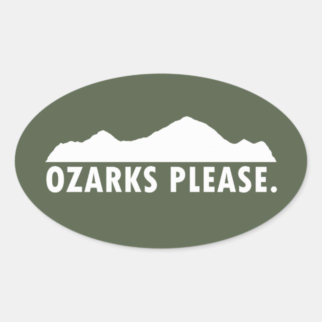 Ozarks Please Oval Sticker (Front)