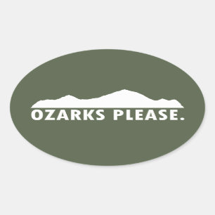 Ozarks Please Oval Sticker