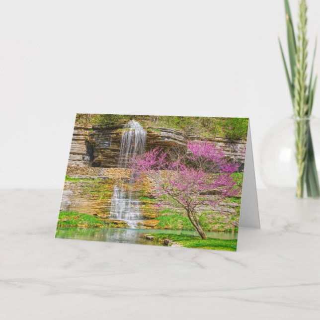 Ozarks Waterfall Spring Bluff Card (Front)