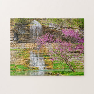 Ozarks Waterfall Spring Bluff Jigsaw Puzzle