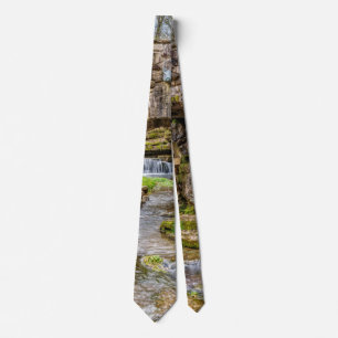 Ozarks Waterfall Under Bridge Neck Tie