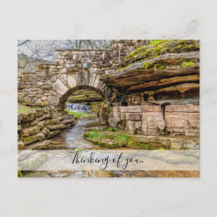Ozarks Waterfall Under Bridge Thinking Of You Postcard