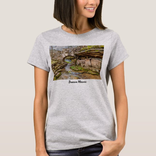 Ozarks Waterfall Under Bridge Women's T-shirt (Front)