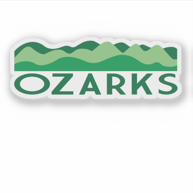 Ozarks with hills graphic Arkansas Missouri (Front)