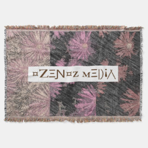 Ozenoz Media Floral Logo Throw Blanket
