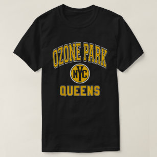 Ozone Park Queens Nyc Varsity Style Amber Print  T-Shirt