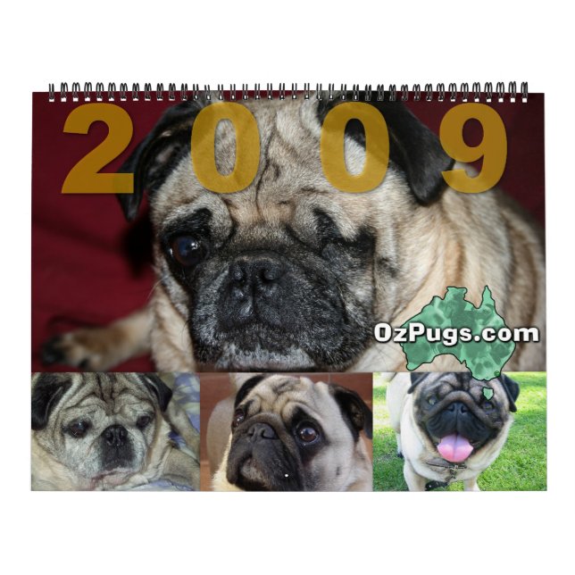 OzPugs 2009 Huge Calendar (Cover)