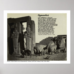 Ozymandias and Fallen Statue at the Ramesseum Poster