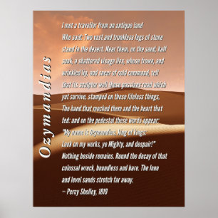 Ozymandias Poem by Percy Shelley, 1819  Poster